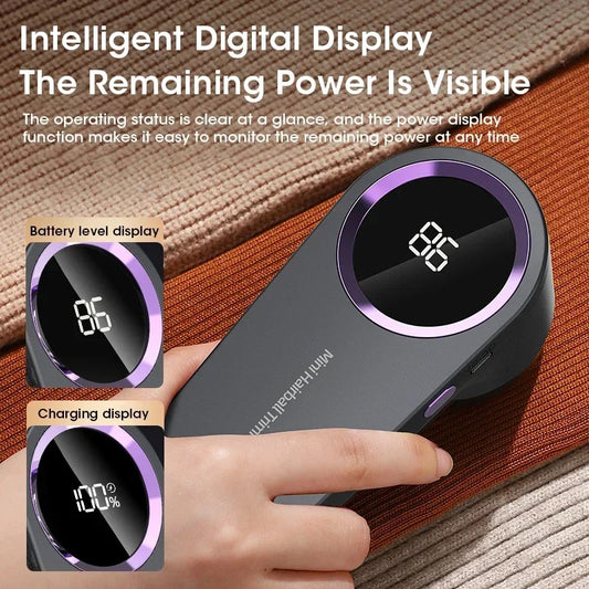 Rechargeable Fabric Shaver – Portable Lint & Fuzz Remover with LED Display